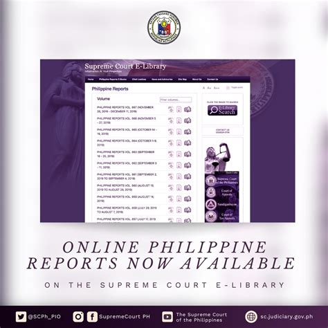 elibrary.judiciary|Online Philippine Reports now available on the Supreme Court E .
